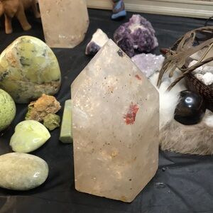 Hematoid quartz tower 3.56 lbs